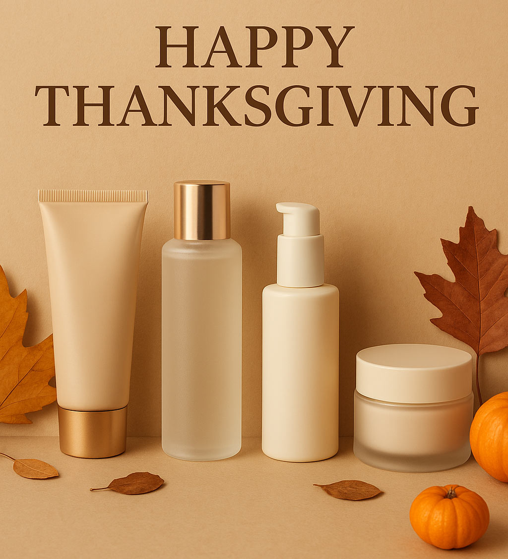 Runk Cosmetics Packaging vous souhaite une joyeuse et chaleureuse fête de Thanksgiving !