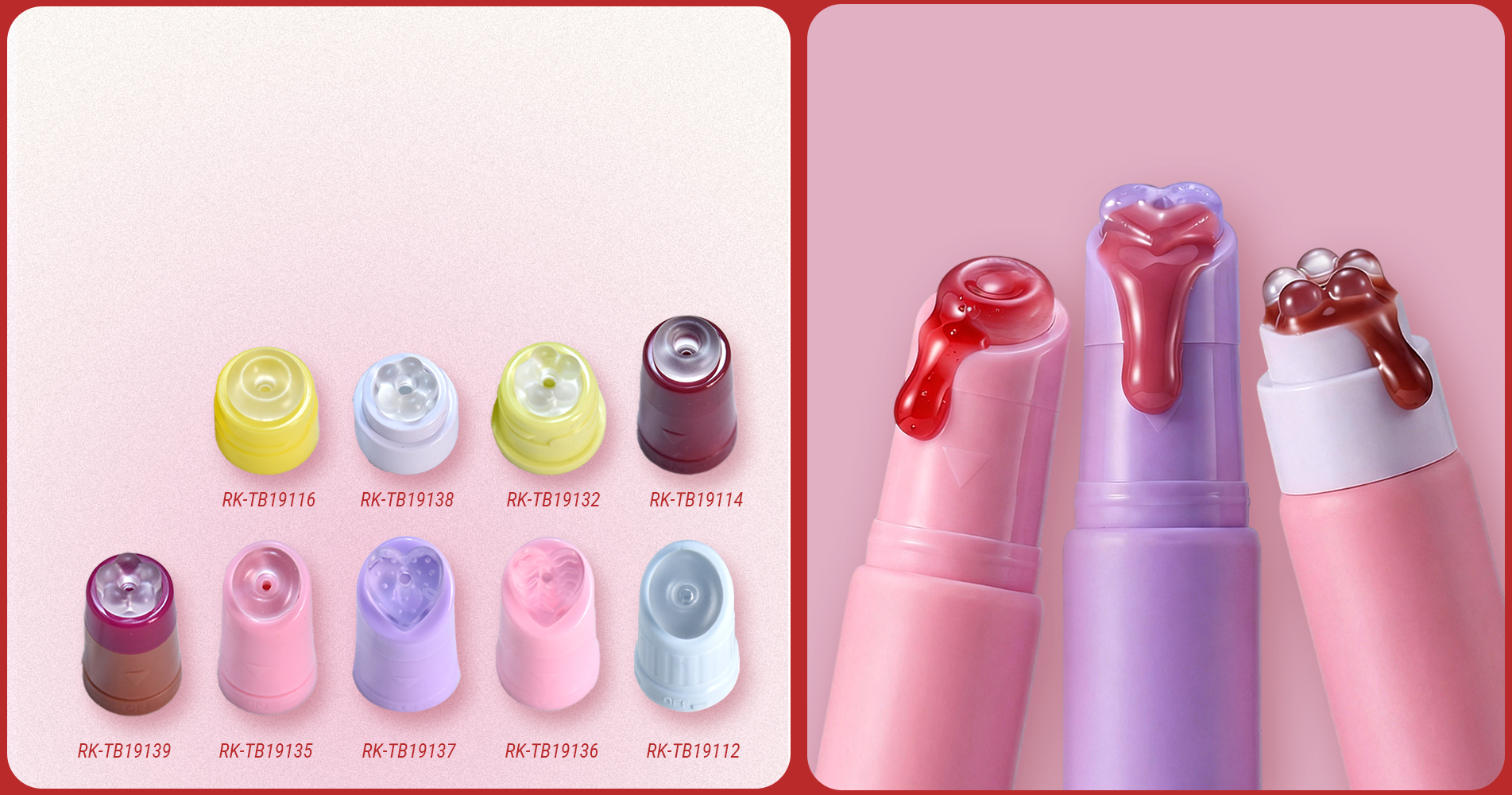 Tube en plastique cosmétique avec applicateur