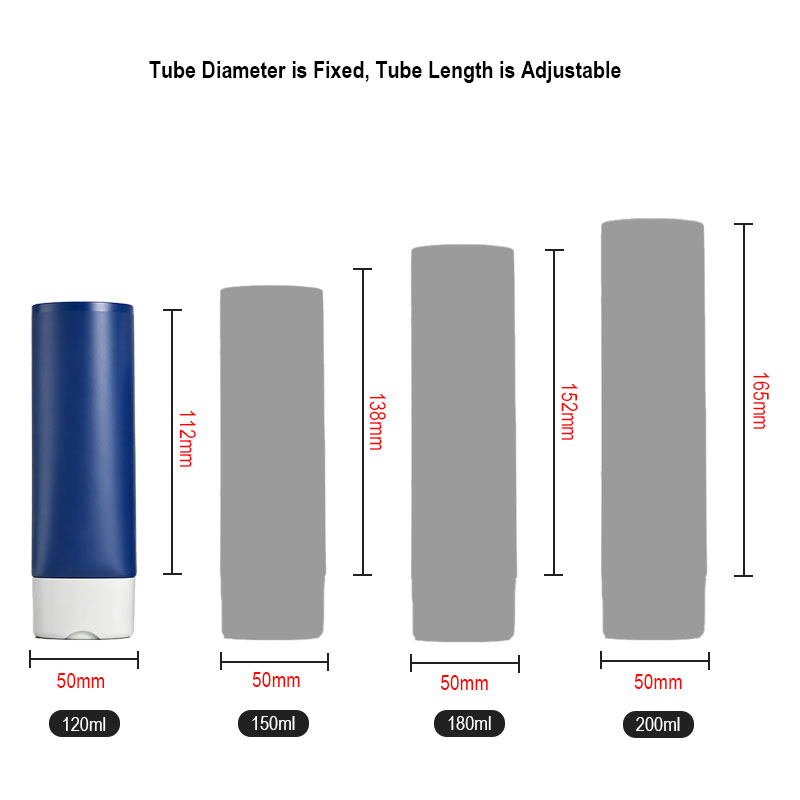 Runk cosmetic tube size