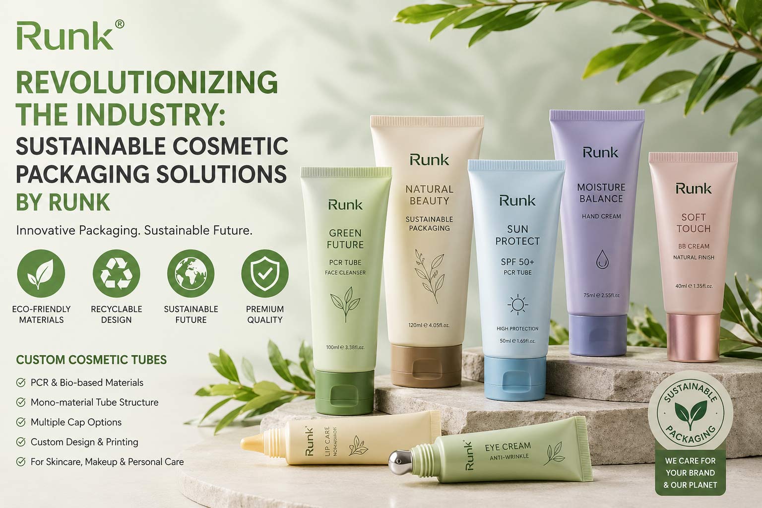 Révolutionner l'industrie : des solutions d'emballage cosmétique durables par Runk