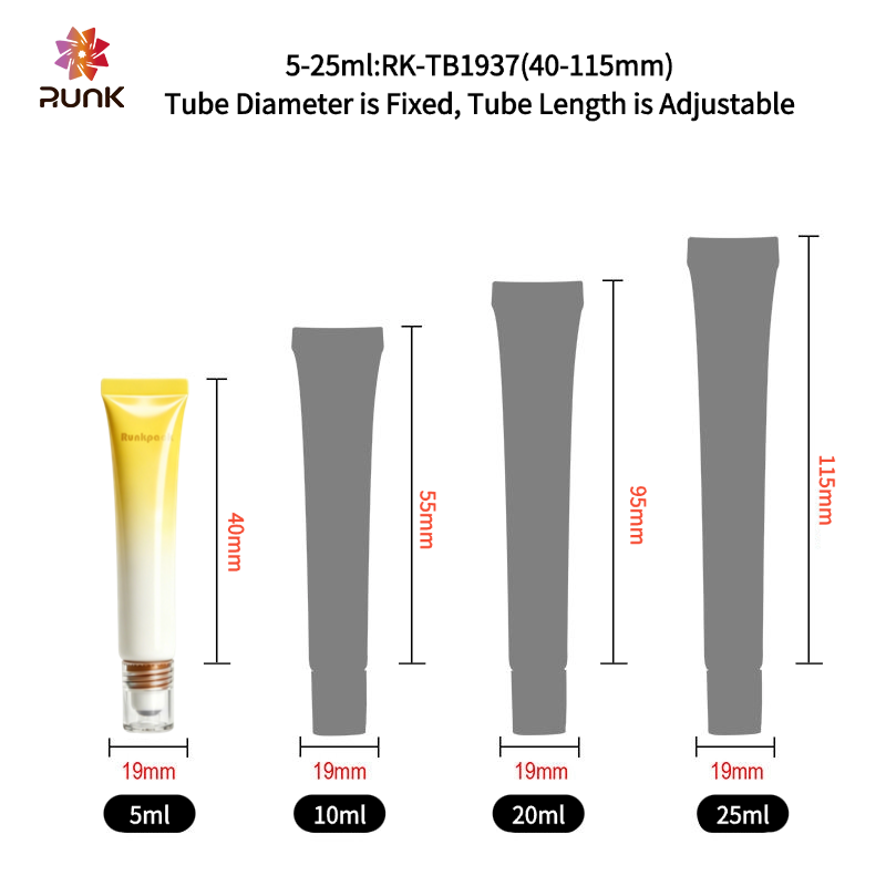 Runk cosmetic tube size